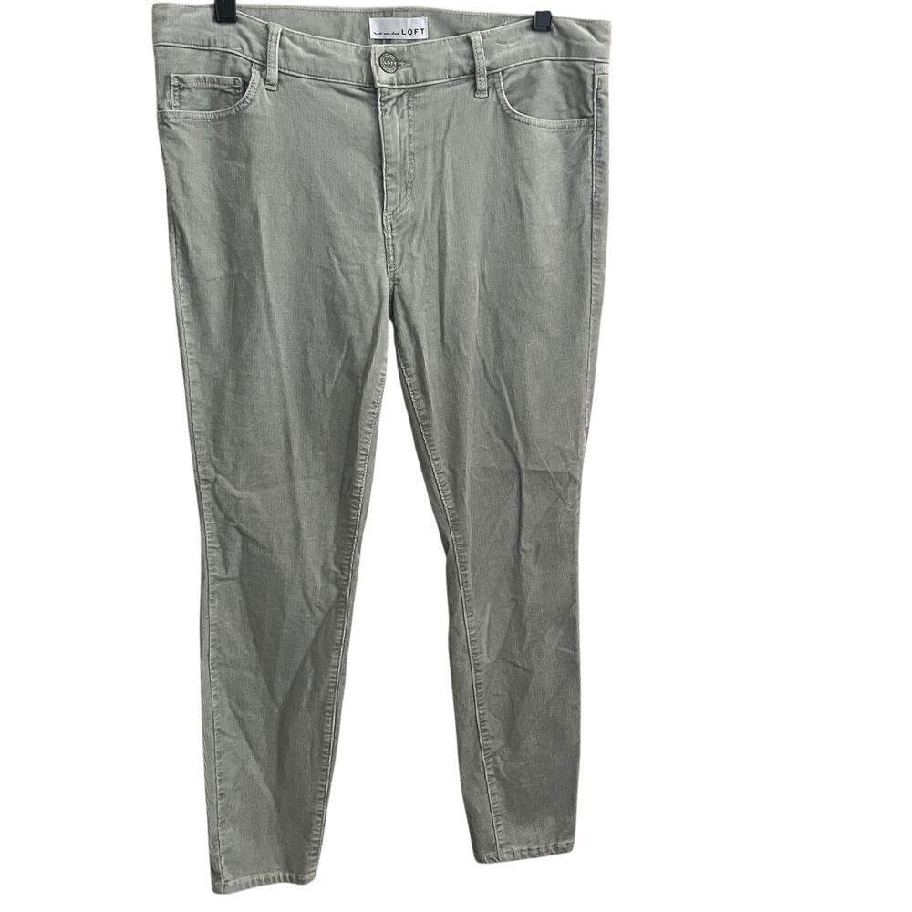 Loft Pants Corduroy Womens 30/10 Gray Modern Skinny